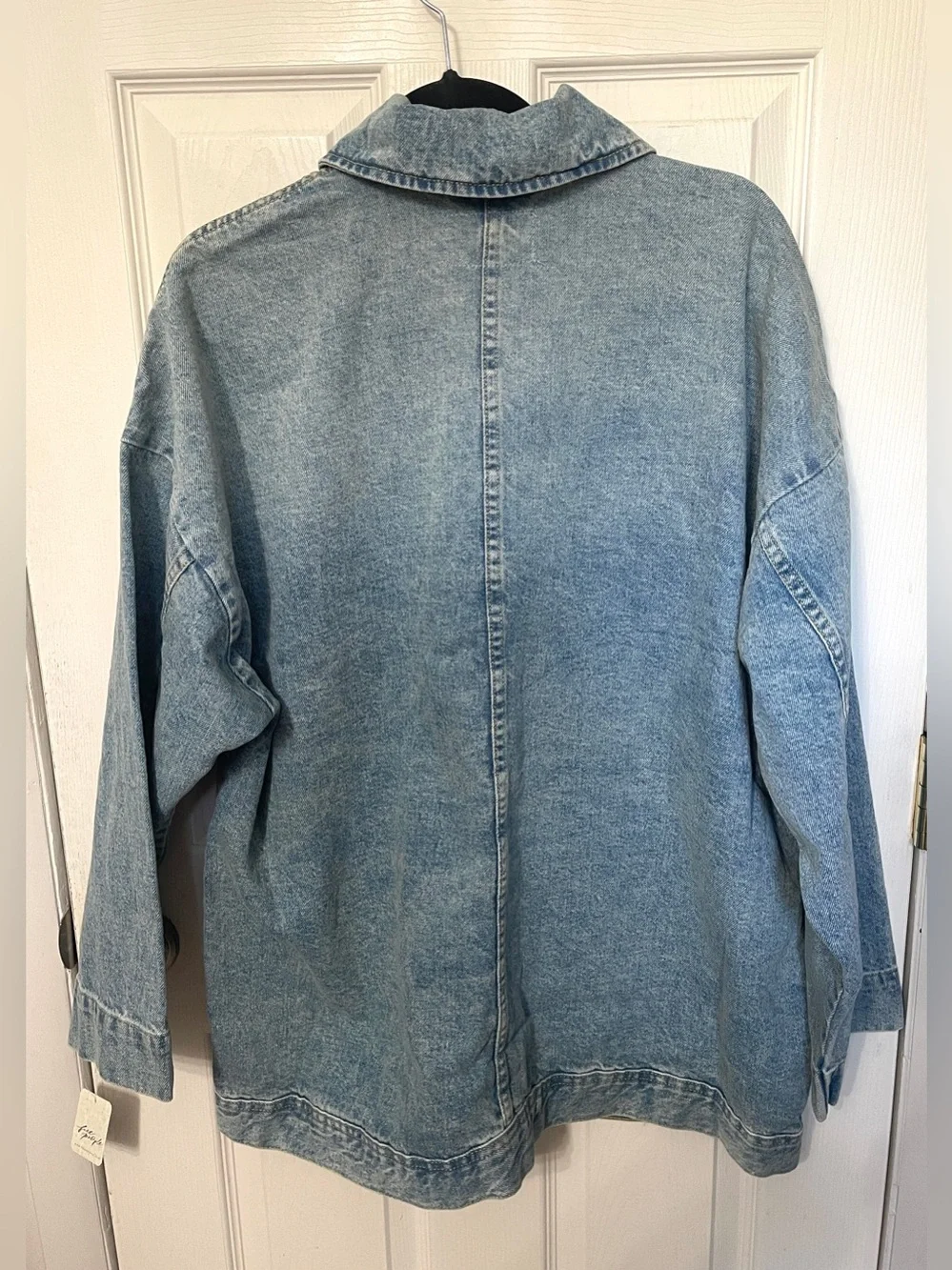 FREE PEOPLE We The Free Avery Denim Jacket / Got The Blues Sz S NWT - Picture 10 of 13